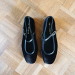 Hai x Reqins Honree chocolate velvet flats at Palace of Nowhere