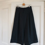 Hope Stockholm 'Far' navy pin stripe wide leg cropped trousers  Palace of Nowhere