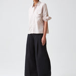 Hope Stockholm 'Far' navy pin stripe wide leg cropped trousers  Palace of Nowhere
