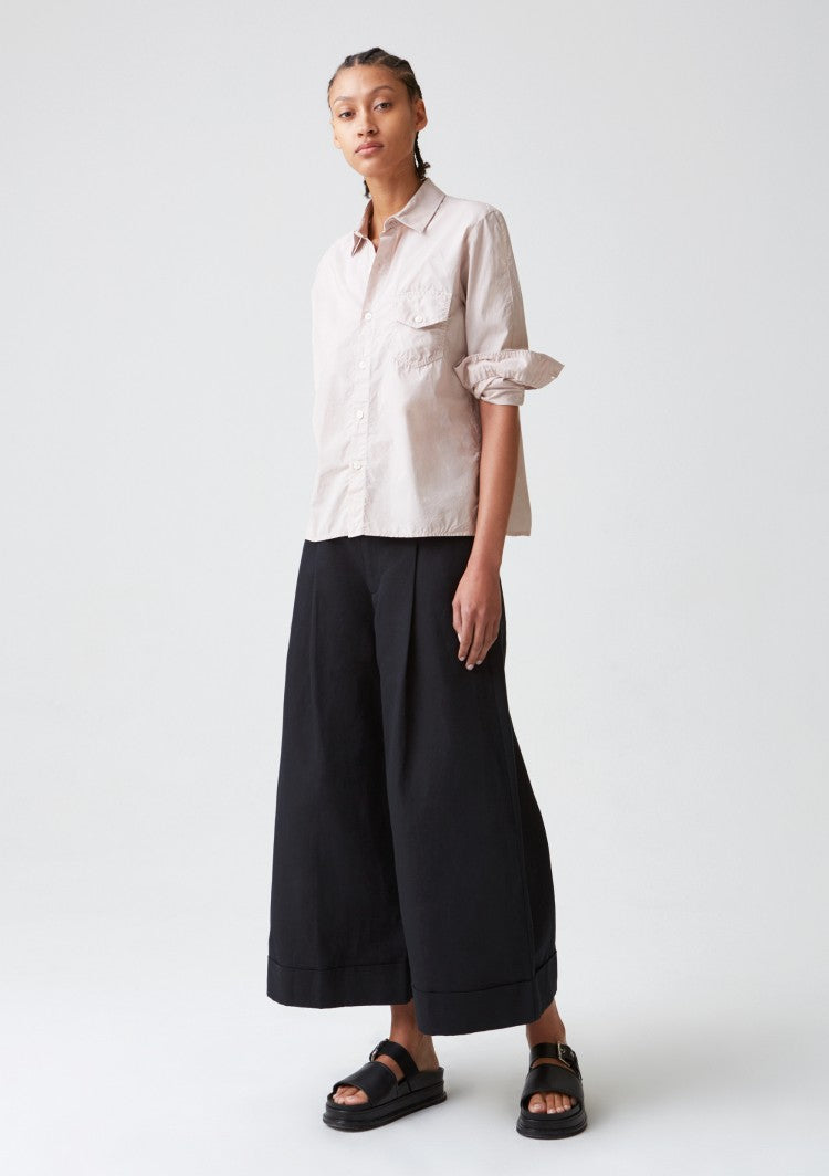 Hope Stockholm 'Far' navy pin stripe wide leg cropped trousers  Palace of Nowhere