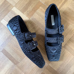 Cecilie Bahnsen x Charles & Keith quilted satin Dahlia Mary Janes 