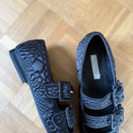 Cecilie Bahnsen x Charles & Keith quilted satin Dahlia Mary Janes 