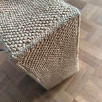 Loewe braided straw & leather tote bag