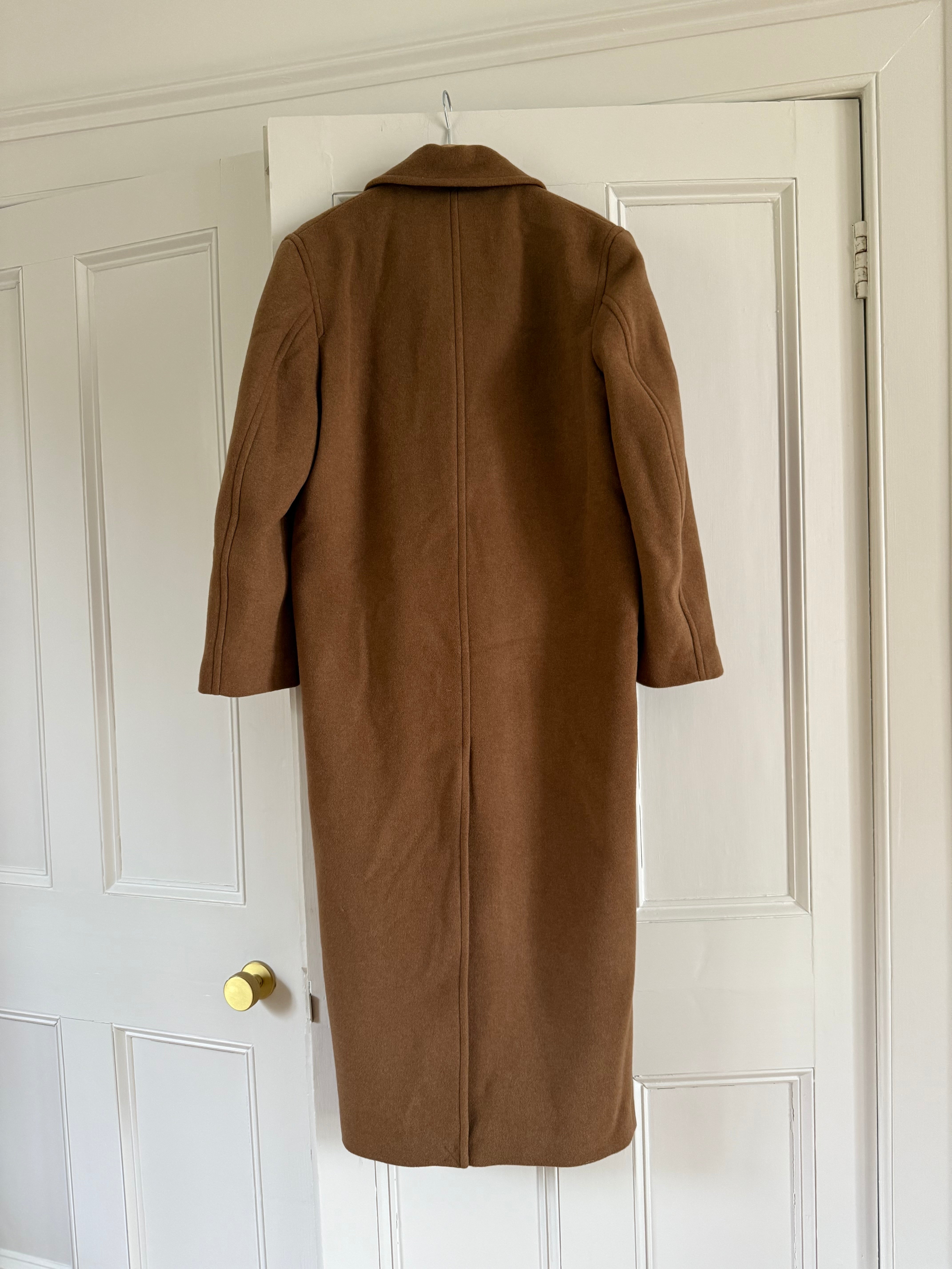 Filippa K brushed wool double breasted long coat 