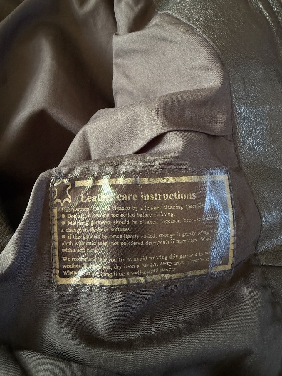 Vintage late 70s black leather jacket Palace of Nowhere