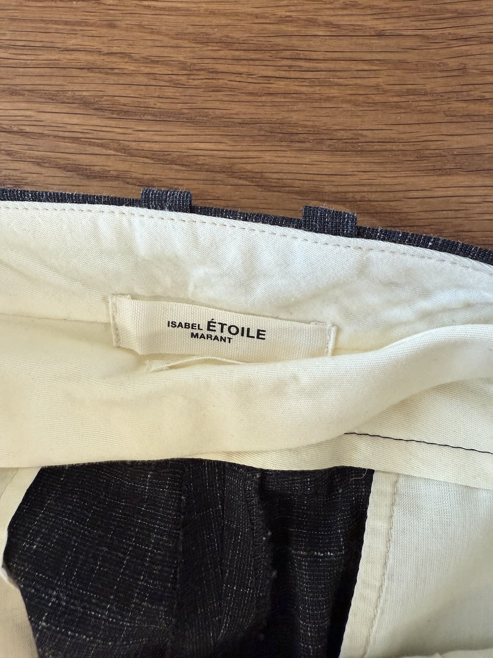 Isabel Marant Etoile charcoal grey checked wool blend 'Noah' trousers Palace of Nowhere