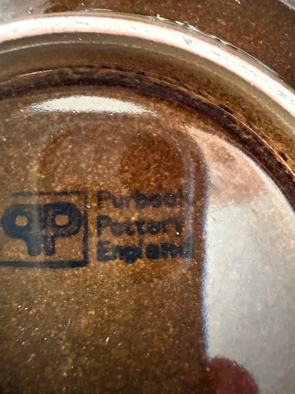 Vintage 70s Purbeck studio pottery patterned glazed bowl Palace of Nowhere