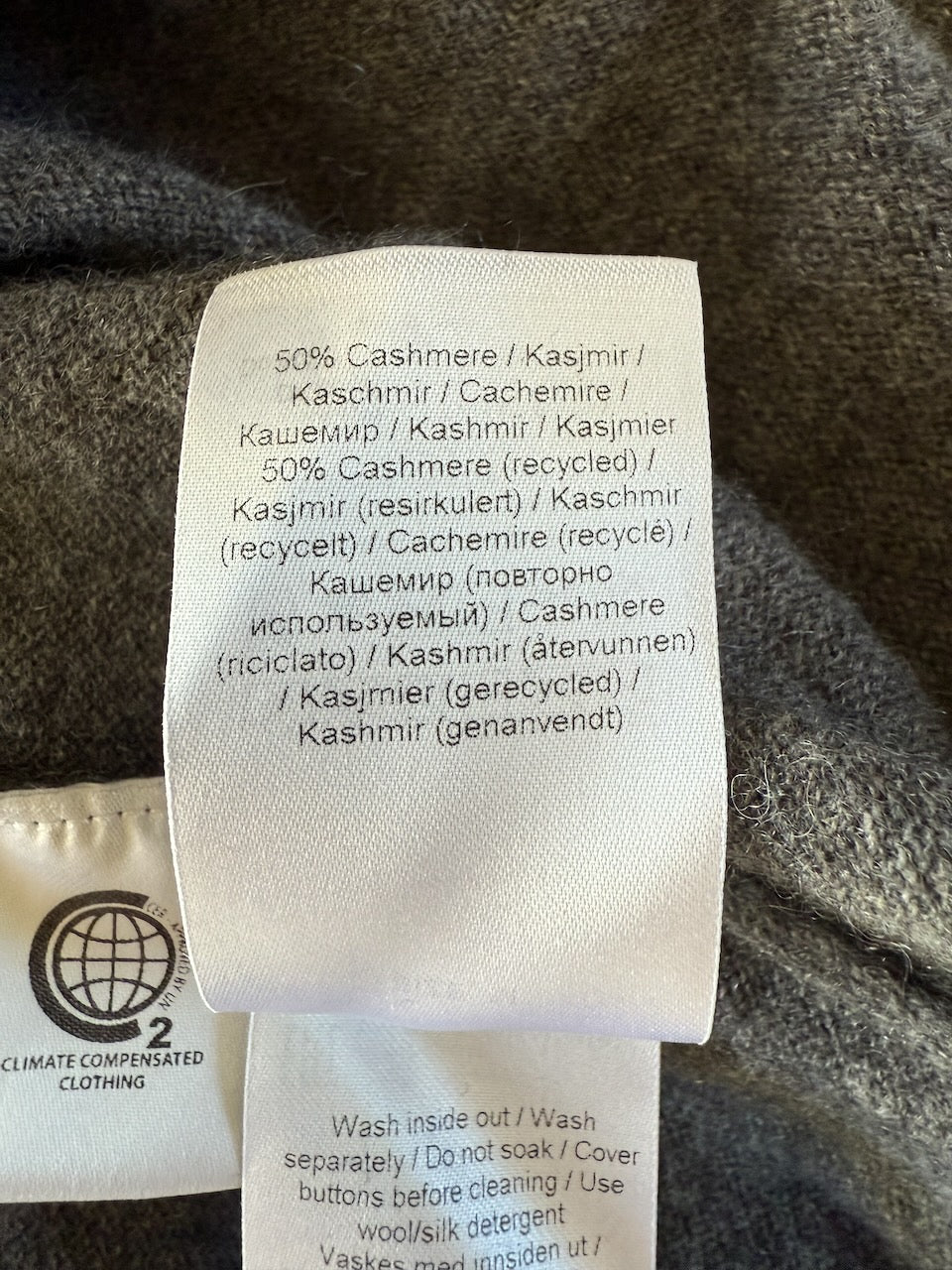 Ganni grey cashmere crystal embellished jumper palace of nowhere