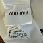 Miu Miu SS18 graphic alphabet motif white cotton shirt Palace of Nowhere