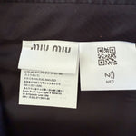 Miu Miu Grisaille logo grey virgin wool skirt Palace of Nowhere