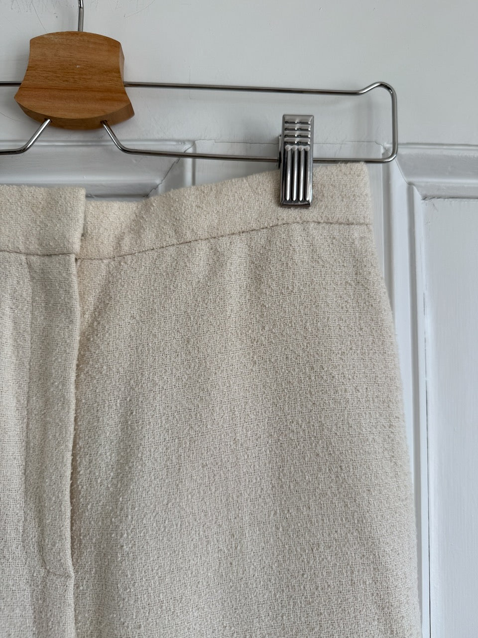 Alexa Chung ivory cotton boucle 'Francoise' pants Palace of Nowhere