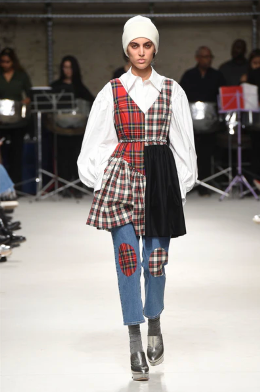 Isa Arfen AW18 wool plaid bustier top Palace of Nowhere