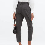 Isabel Marant Etoile charcoal grey checked wool blend 'Noah' trousers Palace of Nowhere