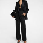 Isabel Marant 'Scarly' satin-tape wide leg wool pants Palace of Nowhere