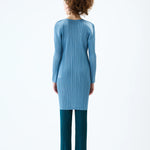 Issey Miyake Pleats Please light blue tunic top mini dress at Palace of Nowhere