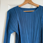 Issey Miyake Pleats Please light blue tunic top mini dress at Palace of Nowhere