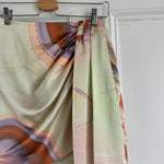 Jonathan Simkhai 'Mae' marbled satin draped mini skirt Palace of Nowhere