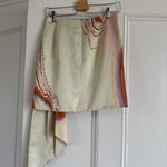Jonathan Simkhai 'Mae' marbled satin draped mini skirt Palace of Nowhere