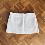 Khaite white leather 'Jett' mini skirt Palace of Nowhere