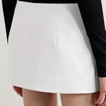 Khaite white leather 'Jett' mini skirt Palace of Nowhere