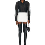 Khaite white leather 'Jett' mini skirt Palace of Nowhere