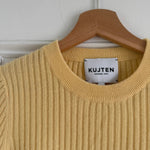 Kujten yellow cashmere ribbed jumper Palace of Nowhere