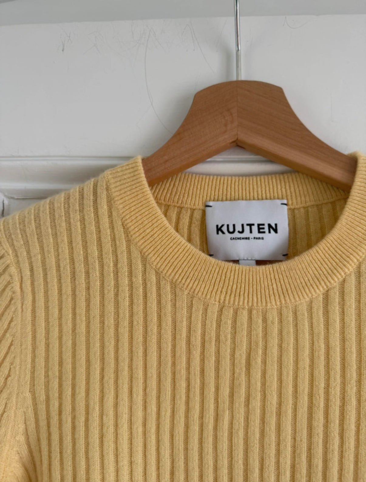 Kujten yellow cashmere ribbed jumper Palace of Nowhere
