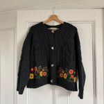 Leandra Medine x Mango embroidered chunky knit cardigan Palace of Nowhere