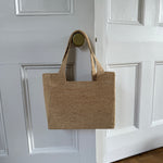 Loewe braided straw & leather tote bag