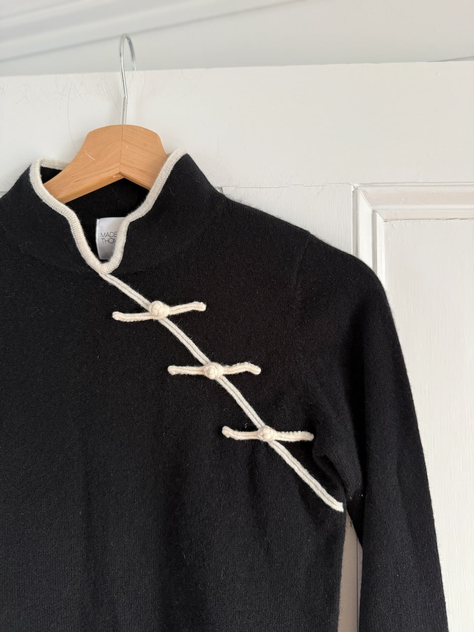 Madeleine Thompson contrast two-tone cashmere jumper Palace of Nowhere