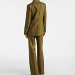 Max Mara Guglia khaki green linen blazer at Palace of Nowhere