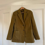 Max Mara Guglia khaki green linen blazer at Palace of Nowhere