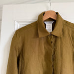 Max Mara khaki brown linen shirt at Palace of Nowhere
