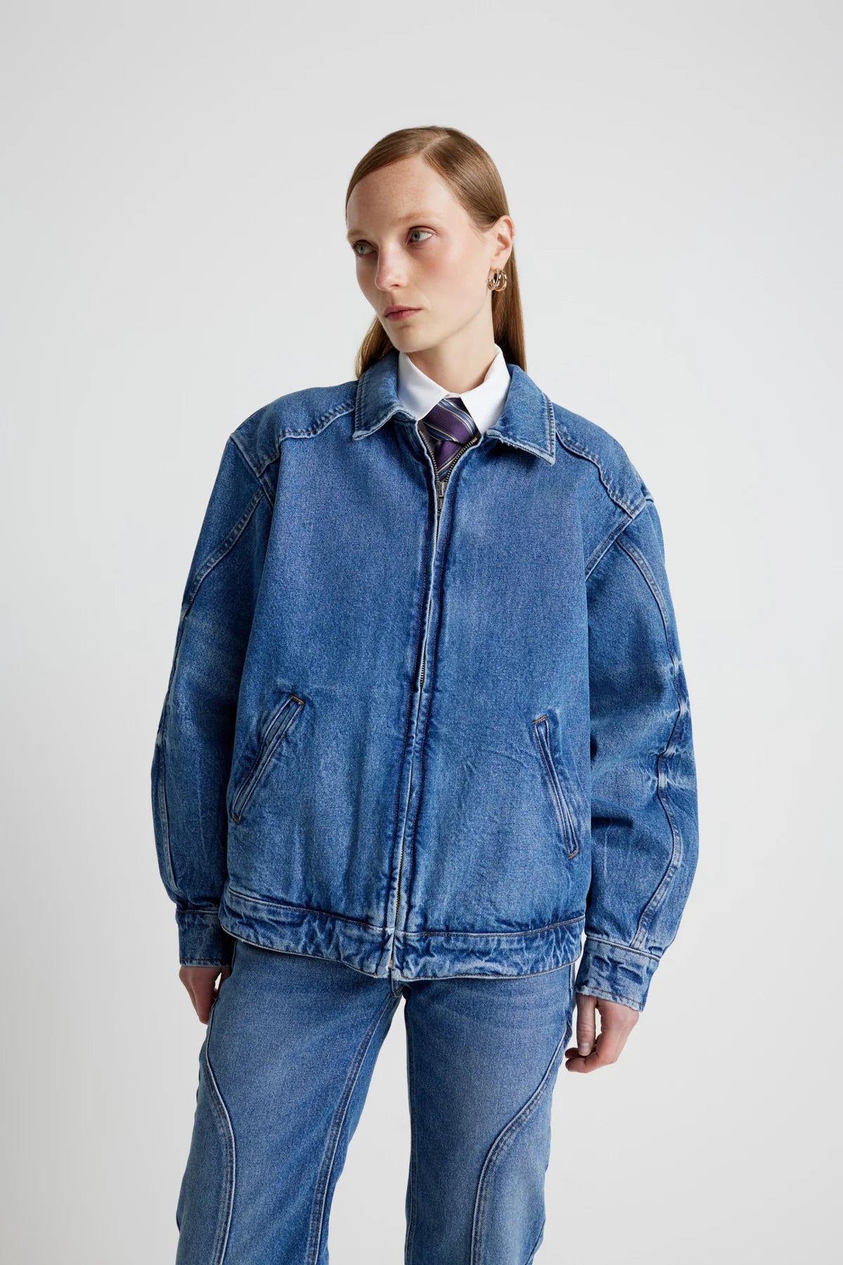 Mimchik denim oversized 'tall boy' jacket at Palace of Nowhere