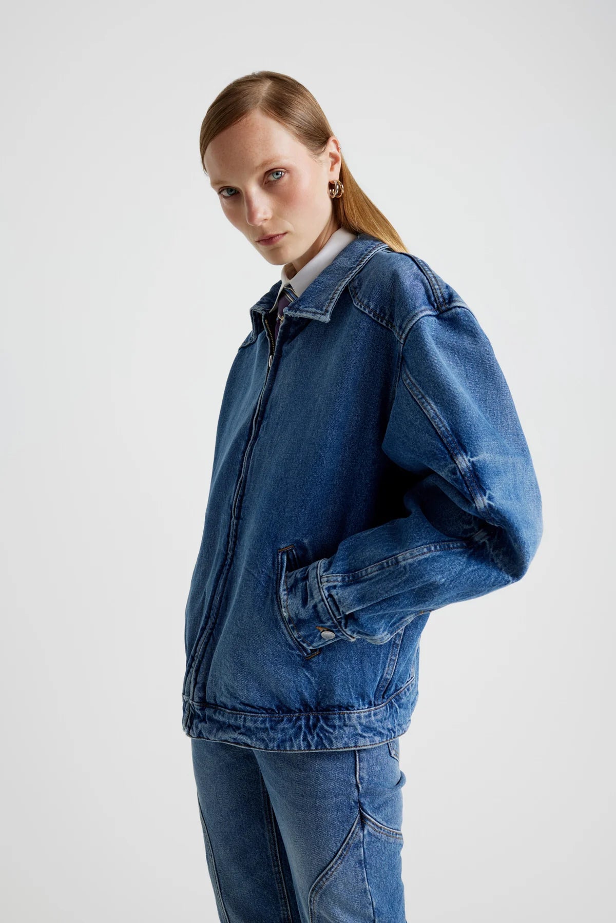 Mimchik denim oversized 'tall boy' jacket at Palace of Nowhere