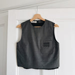 Miu Miu Grisaille logo embroidered sleeveless top Palace of Nowhere