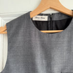 Miu Miu Grisaille logo embroidered sleeveless top Palace of Nowhere