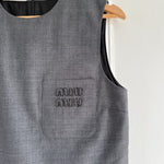 Miu Miu Grisaille logo embroidered sleeveless top Palace of Nowhere