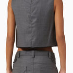 Miu Miu Grisaille logo embroidered sleeveless top Palace of Nowhere