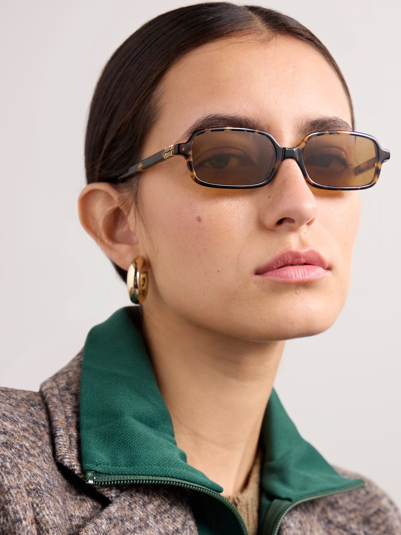 Miu Miu 'Regard' rectangular frame tortoiseshell sunglasses Palace of Nowhere