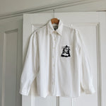 Miu Miu SS18 graphic alphabet motif white cotton shirt Palace of Nowhere