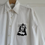 Miu Miu SS18 graphic alphabet motif white cotton shirt Palace of Nowhere