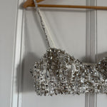 Miu Miu rhinestone embroidered silk bra top Palace of Nowhere