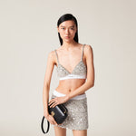 Miu Miu rhinestone embroidered silk bra top Palace of Nowhere