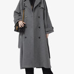 Musier Paris 'Gia' wool blend long belted coat at Palace of Nowhere