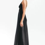 NK IMODE 'Morgan' black silk long gown Palace of Nowhere