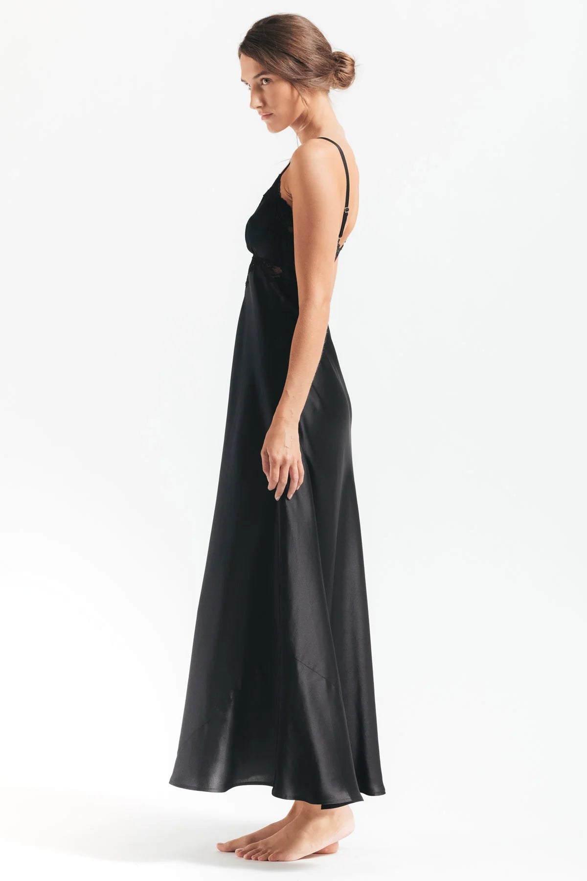 NK IMODE 'Morgan' black silk long gown Palace of Nowhere