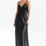 NK IMODE 'Morgan' black silk long gown Palace of Nowhere