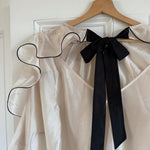 & Other Stories sheer ivory ruffle tie back blouse Palace of Nowhere