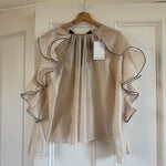 & Other Stories sheer ivory ruffle tie back blouse Palace of Nowhere